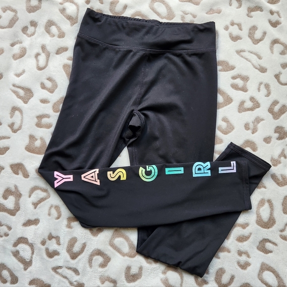 Girls Black Fabkids Leggings - Picture 1 of 4